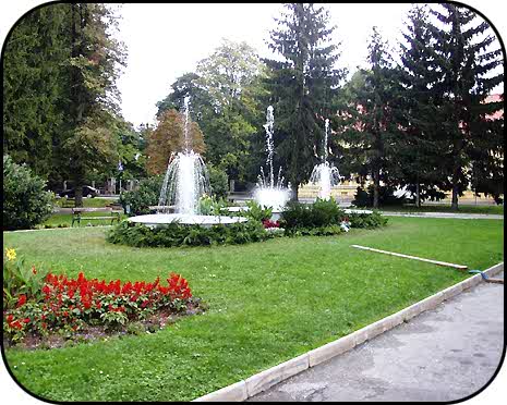 Holiday atmosphere of the Varazdin city park
